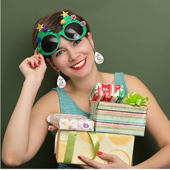 The Grinch “Merry Grinchmas” Faux Leather Christmas Earrings - Picture 4 of 7